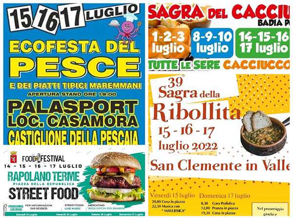 Eventi Toscana Weekend 15 16 17 Luglio 2022