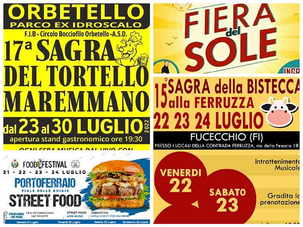 Eventi Toscana Weekend 22 23 24 Luglio 2022
