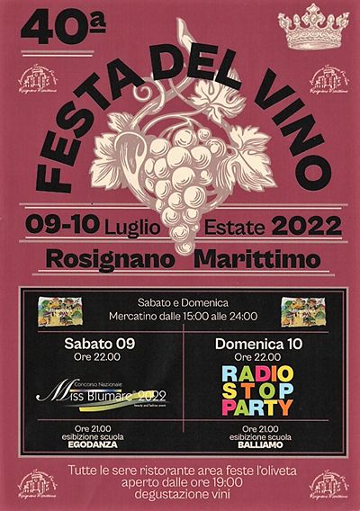 Festa del Vino Rosignano Marittimo 2022