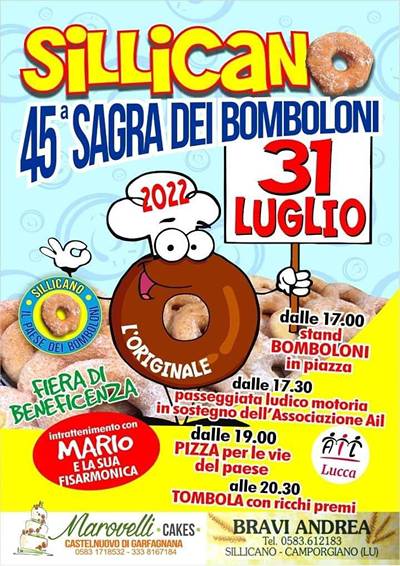 Sagra dei Bomboloni Sillicano 2022