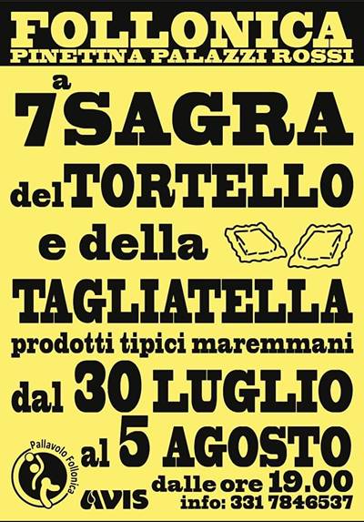 Sagra Tortello Tagliatella Follonica 2022