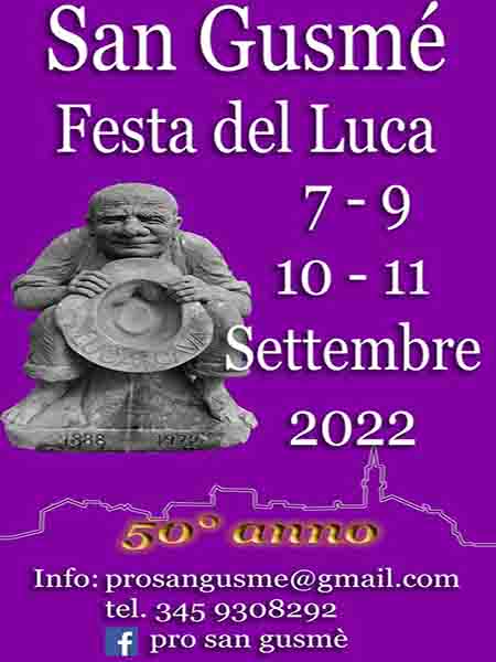 Manifesto Festa del Luca San Gusmé 2022 a Castelnuovo Berardenga - dal 7 all'11 settembre