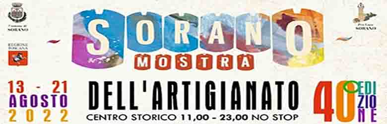 Mostra Mercato dell'Artigianato 2022 Sorano dal 13 al 21 agosto