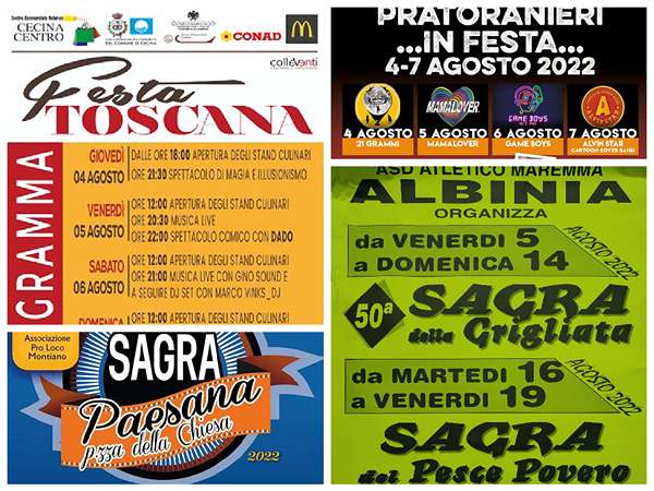 Eventi Toscana 5 6 7 Agosto 2022 