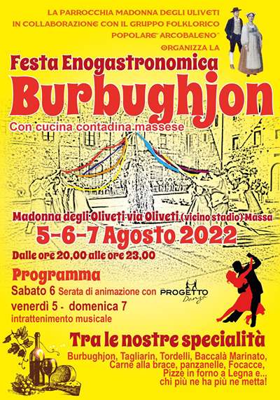 Festa Enogastronomica Burbughjon Massa 2022