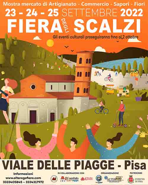 Manifesto Fiera degli Scalzi a Pisa 2022 dal 23 al 25 settembre