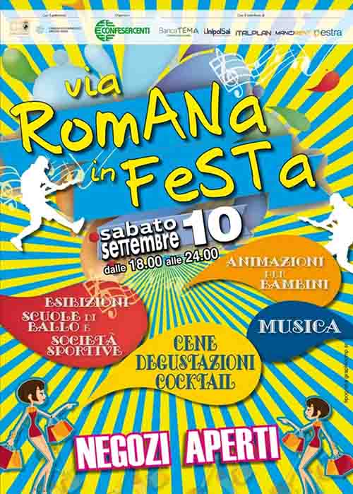 Manifesto Via Romana in Festa ad Arezzo Sabato 10 Settembre 2022
