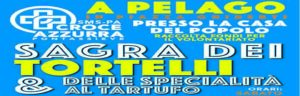Manifesto Sagra dei Tortelli e delle specialità al Tartufo 2022 a Pelago