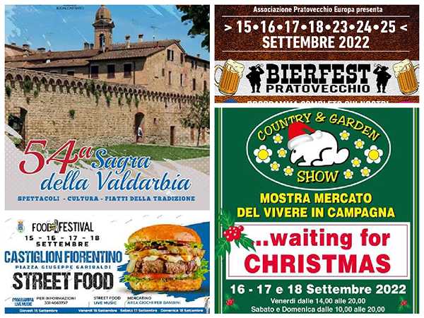 Eventi Toscana Weekend 16 17 18 Settembre 2022 