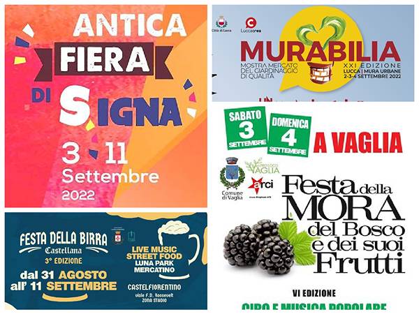 Eventi Toscana Weekend 2 3 4 Settembre 2022