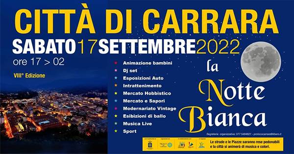Notte Bianca a Carrara 2022