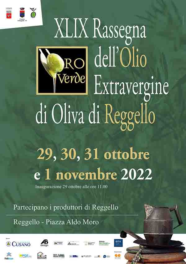 Manifesto Rassegna dell'Olio Extravergine di Oliva a Reggello 2022