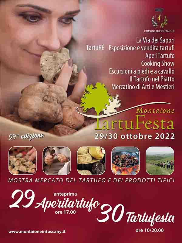 Manifesto Tartufesta a Montaione 29 e 30 ottobre 2022