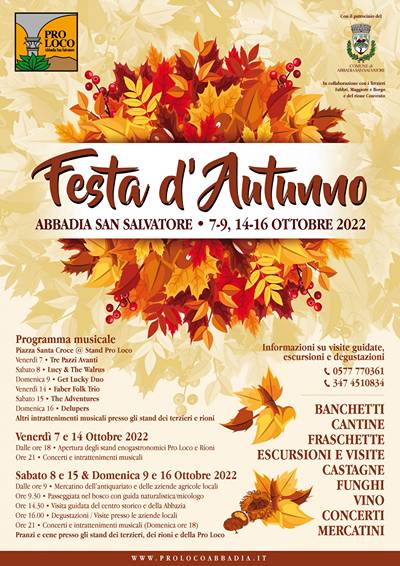 Festa d'Autunno Abbadia San Salvatore 2022