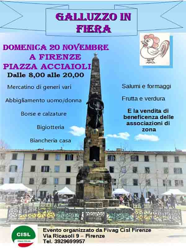 Manifesto Galluzzo in Fiera a Firenze domenica 20 novembre 2022