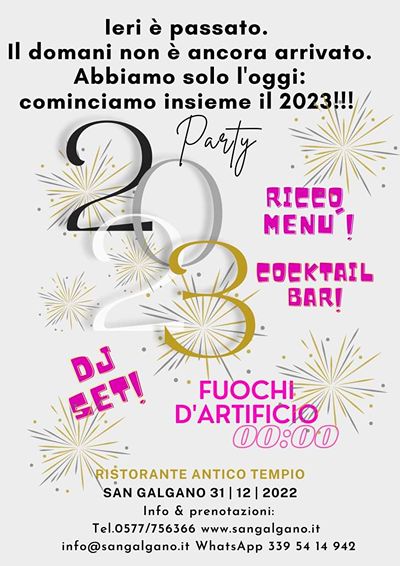 Feste Ultimo dell'Anno 2022 Siena