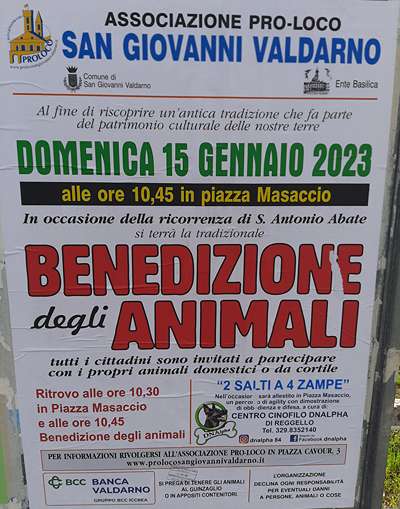 Benedizione degli animali Valdarno 2023