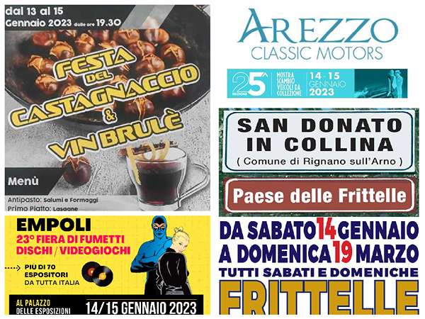 Eventi Toscana Weekend 13 14 15 Gennaio 2023