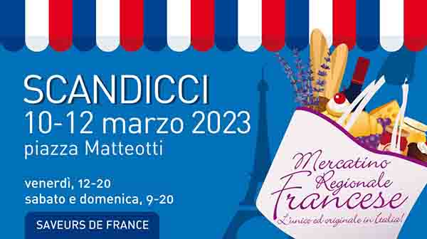 Manifesto Mercatino Regionale Francese a Scandicci 2023 - Dal 10 al 12 marzo