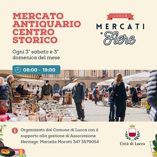Mercato Antiquariato Lucca Marzo 2023