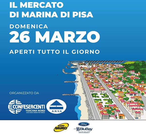 Mercato Marina di Pisa Domenica 26 Marzo