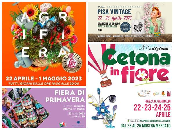 Eventi Toscana Weekend 21 22 23 Aprile 2023