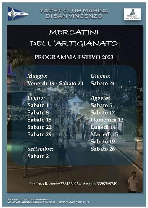 Mercatini di Artigianato San Vincenzo Estate 2023