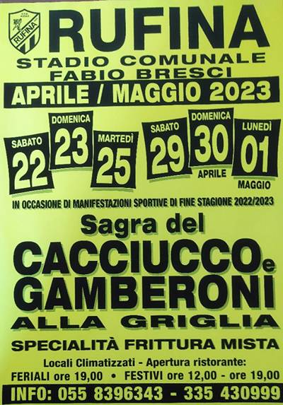 Sagra Cacciucco Gamberoni Rufina 2023
