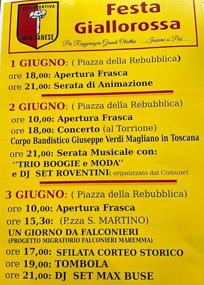 Festa Giallorossa Magliano in Toscana 2023