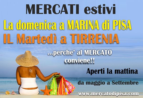 Mercati Marina di Pisa Tirrenia Estate 2023