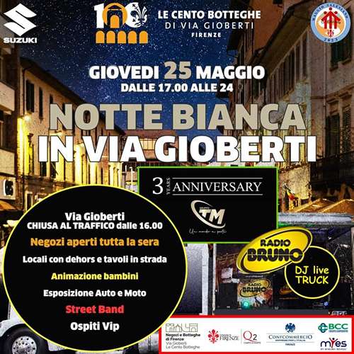 Notte Bianca a Firenze in Via Gioberti