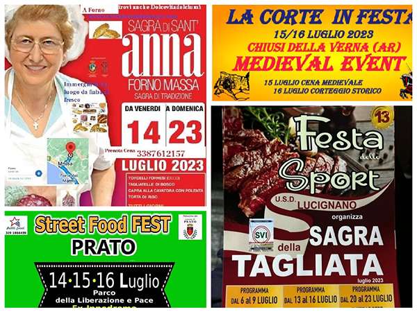 Eventi Toscana Weekend 14 15 16 Luglio 2023