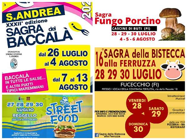 Eventi Toscana Weekend 28, 29, 30 Luglio 2023