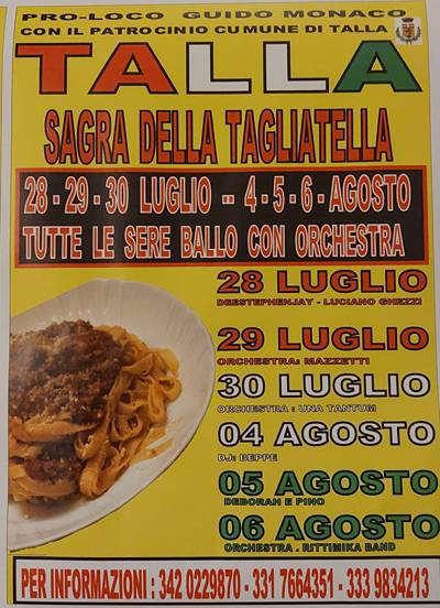 Sagra della Tagliatella Talla 2023