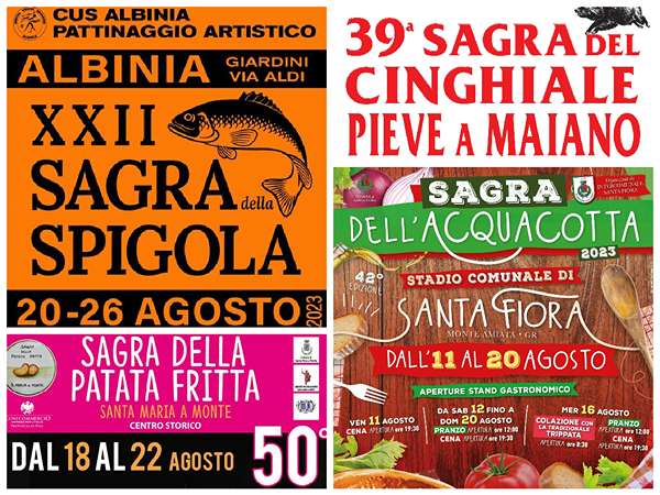 Eventi Toscana Weekend 18 19 20 Agosto 2023