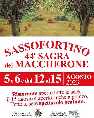 Sagra del Maccherone Sassofortino 2023