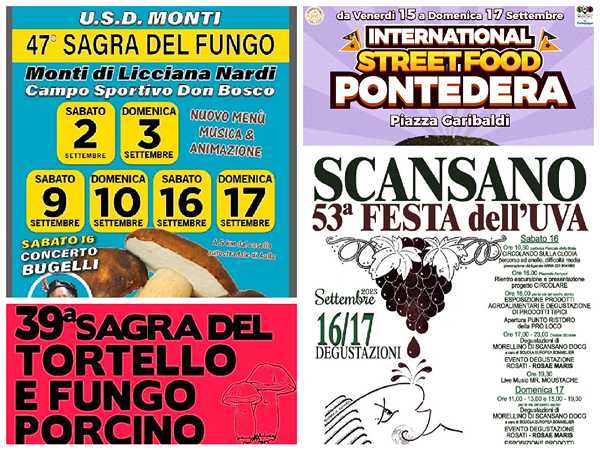 Eventi Toscana Weekend 16 17 Settembre 2023