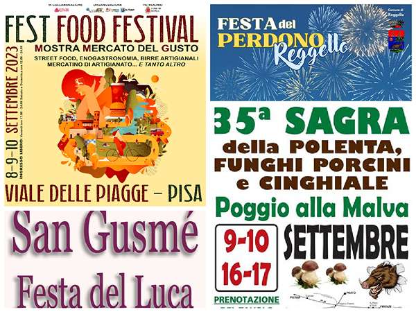 Eventi Toscana Weekend 8 9 10 Settembre 2023