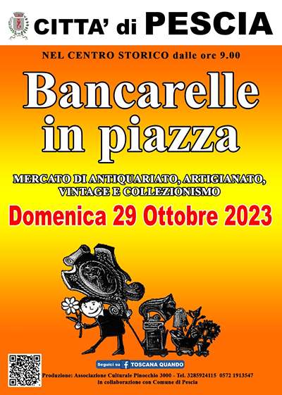 Bancarelle in Piazza Pescia 2023