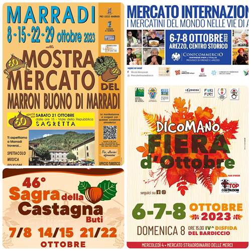 Eventi Toscana Weekend 6 7 8 Ottobre 2023
