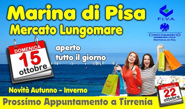 Mercato Marina di Pisa Domenica 15 Ottobre
