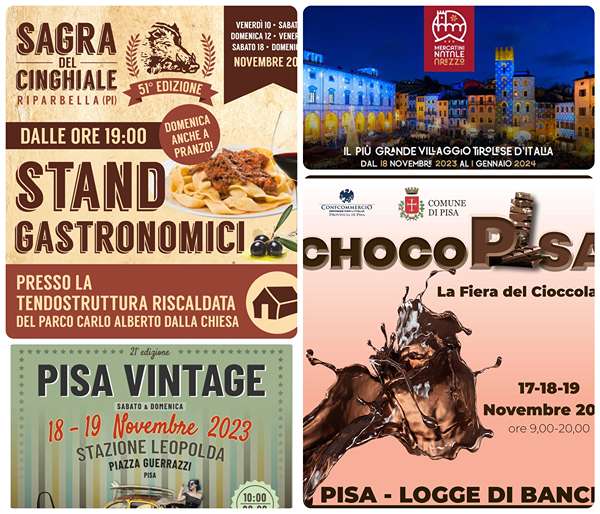 Eventi Toscana Weekend 17 18 19 Novembre 2023
