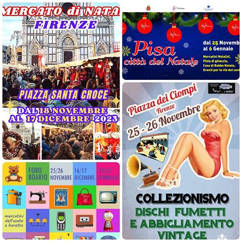 Eventi Toscana Weekend 24 25 26 Novembre 2023