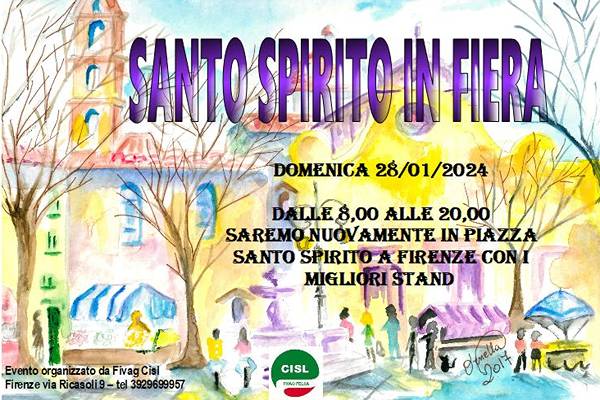 Santo Spirito in Fiera Firenze Gennaio 2024