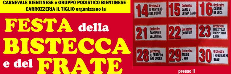 Sagre a Bientina Giugno 2024