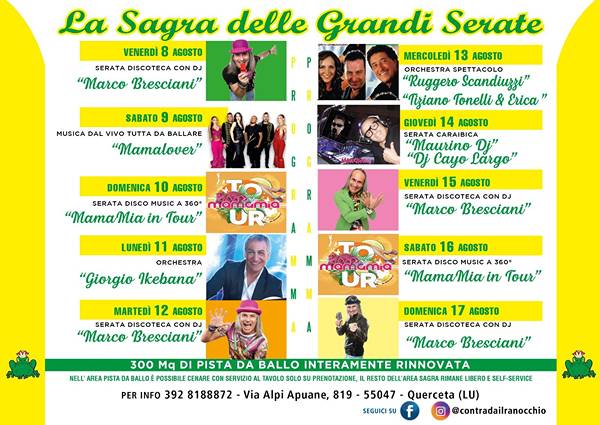 Sagra del Ranocchio a Querceta 2025