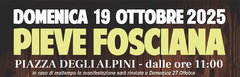 Sagre Toscane Domenica 19 Ottobre 2025