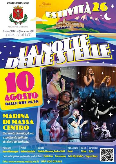 La Notte delle Stelle a Marina di Massa 2026