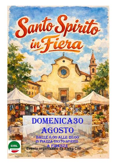 Mercato a Firenze Santo Spirito in Fiera Agosto 2026