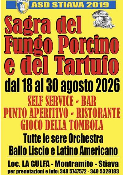 Sagra del Fungo Porcino e del Tartufo a Stiava 2026 Gulfa Montramito